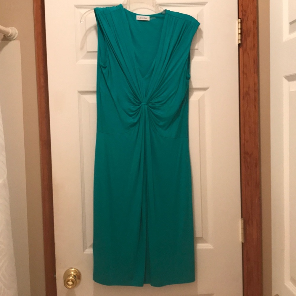 kelly green calvin klein dress